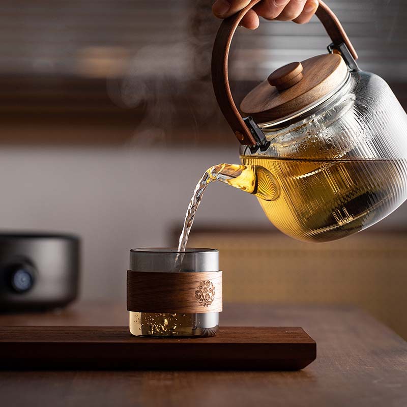 玻璃一體內膽大容量煮茶器燒水壺