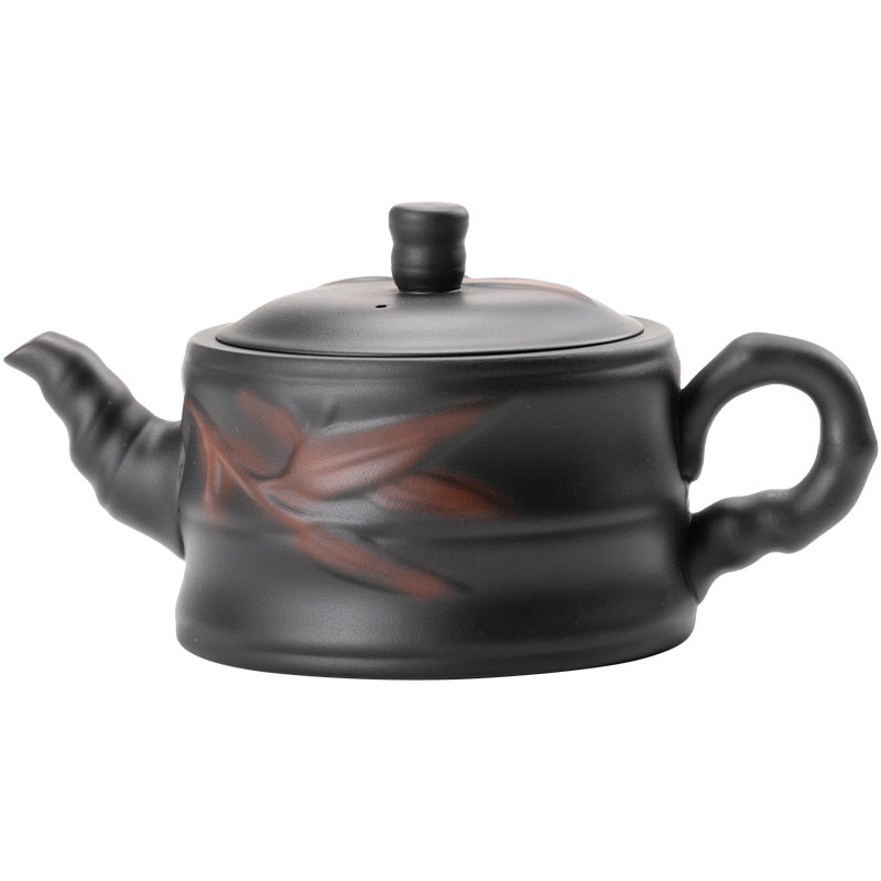 紫陶竹韻竹節壺