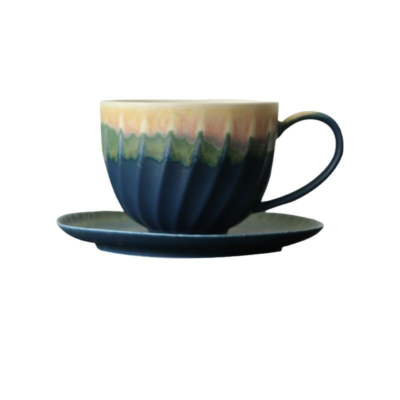 漸變釉畫窯變陶瓷咖啡杯