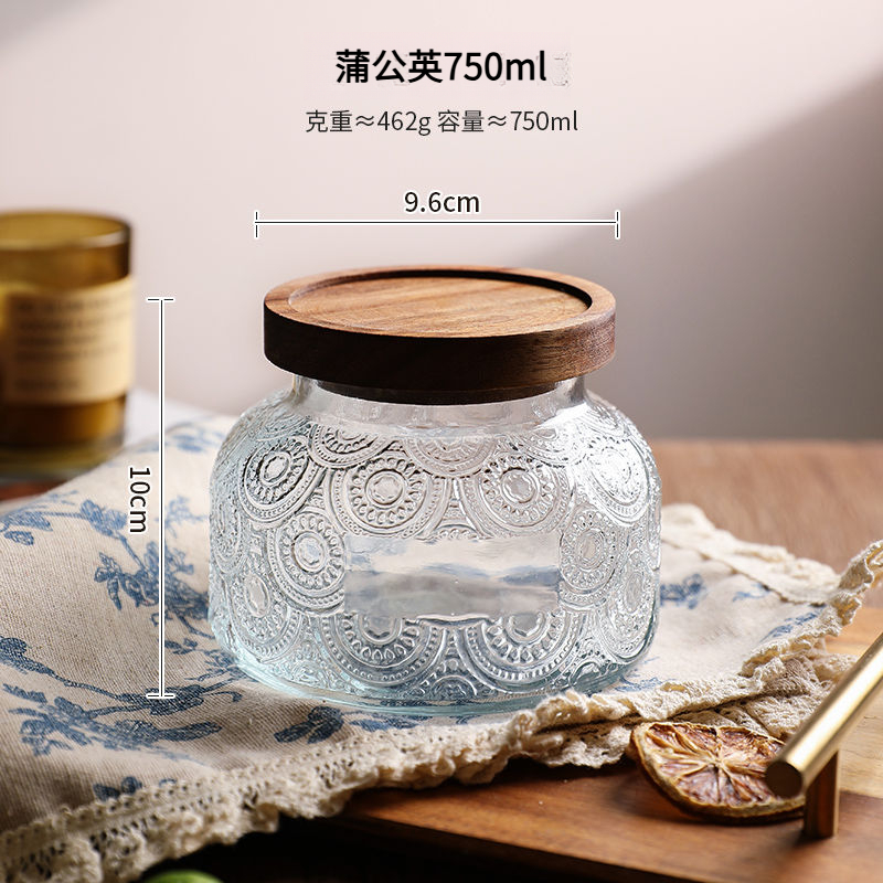 復古浮雕玻璃罐密封罐
