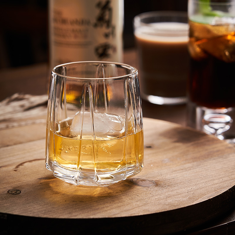 日式劍紋水晶玻璃杯