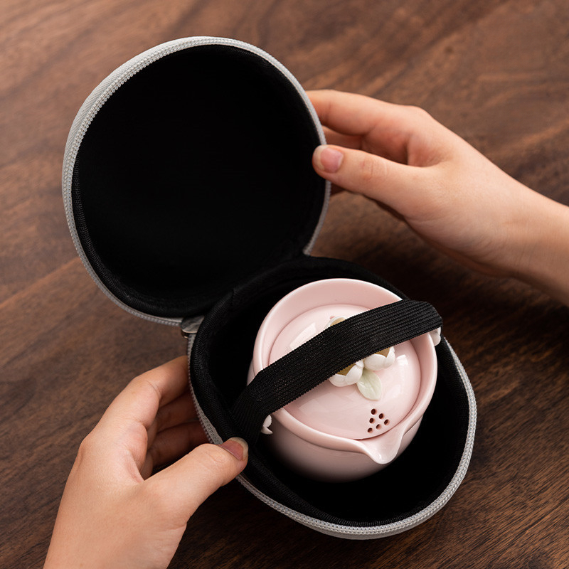 純手工捏粉色櫻花快客杯