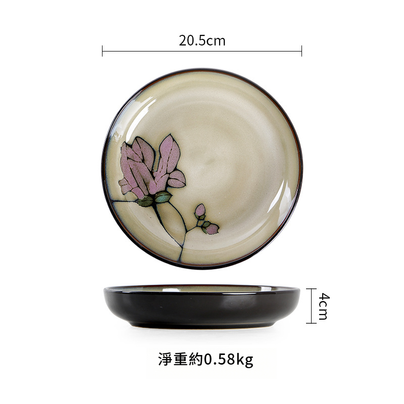 釉下彩日式陶瓷盤子