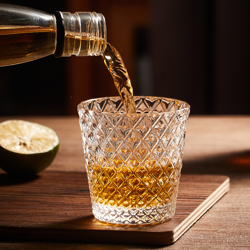 高顏值愛心玻璃威士忌酒杯