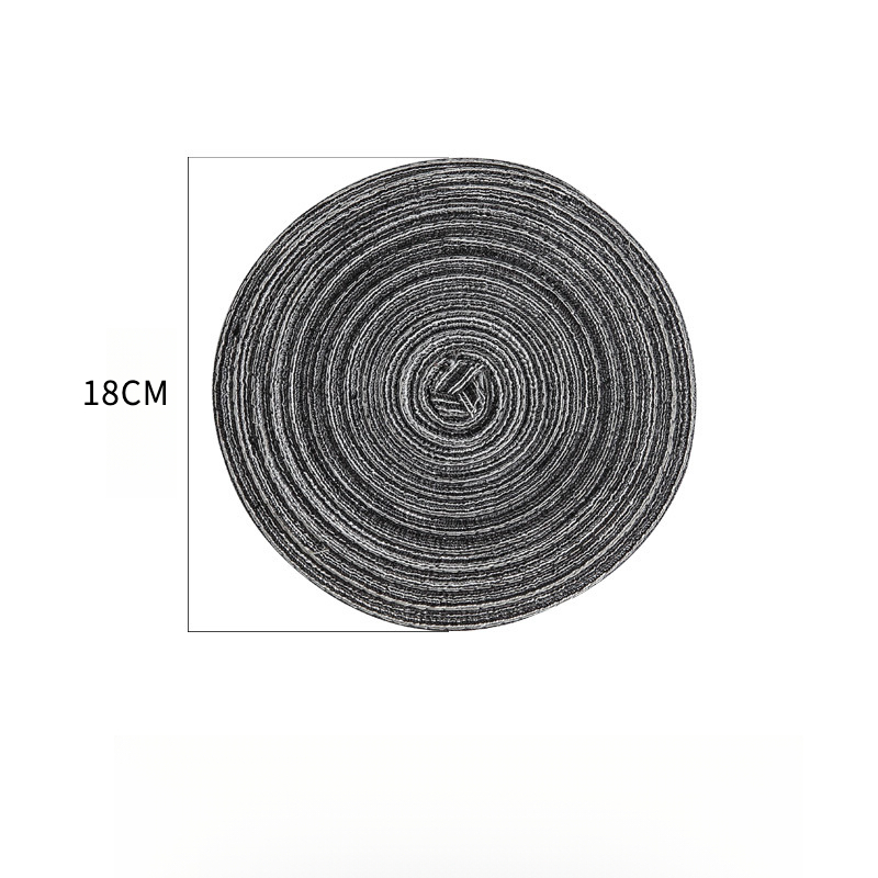 日式手工苧麻年輪編織隔熱墊