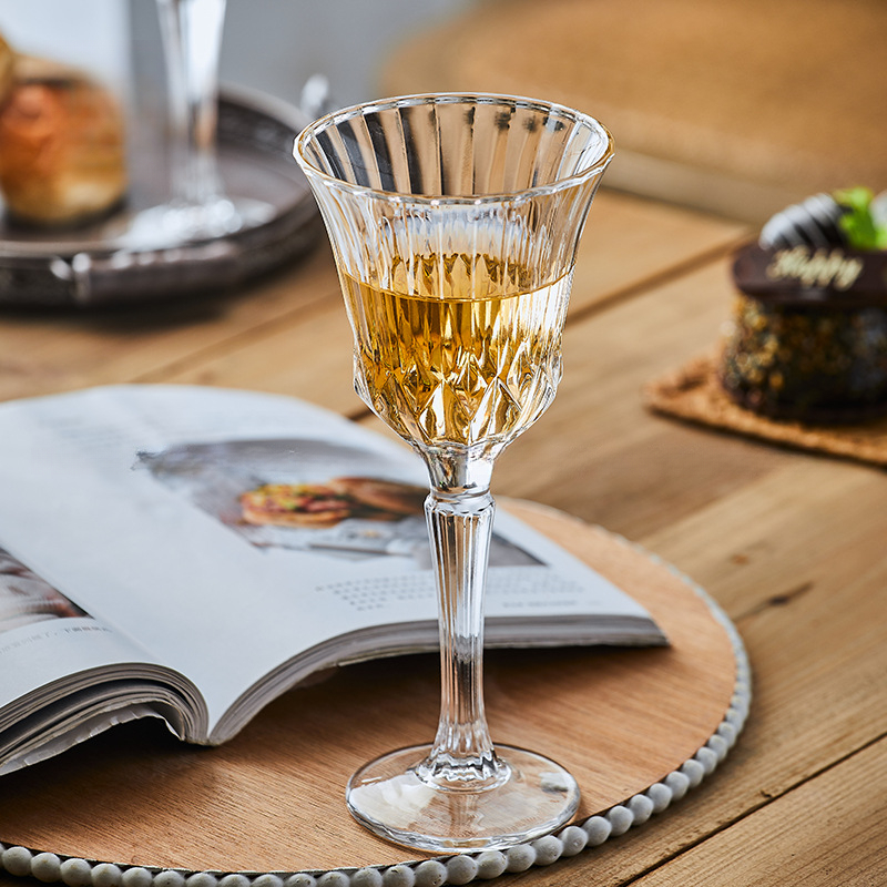 法式高顏值鑽石紋香檳杯