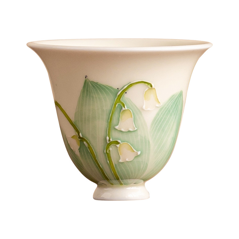 手繪鈴蘭花茶杯