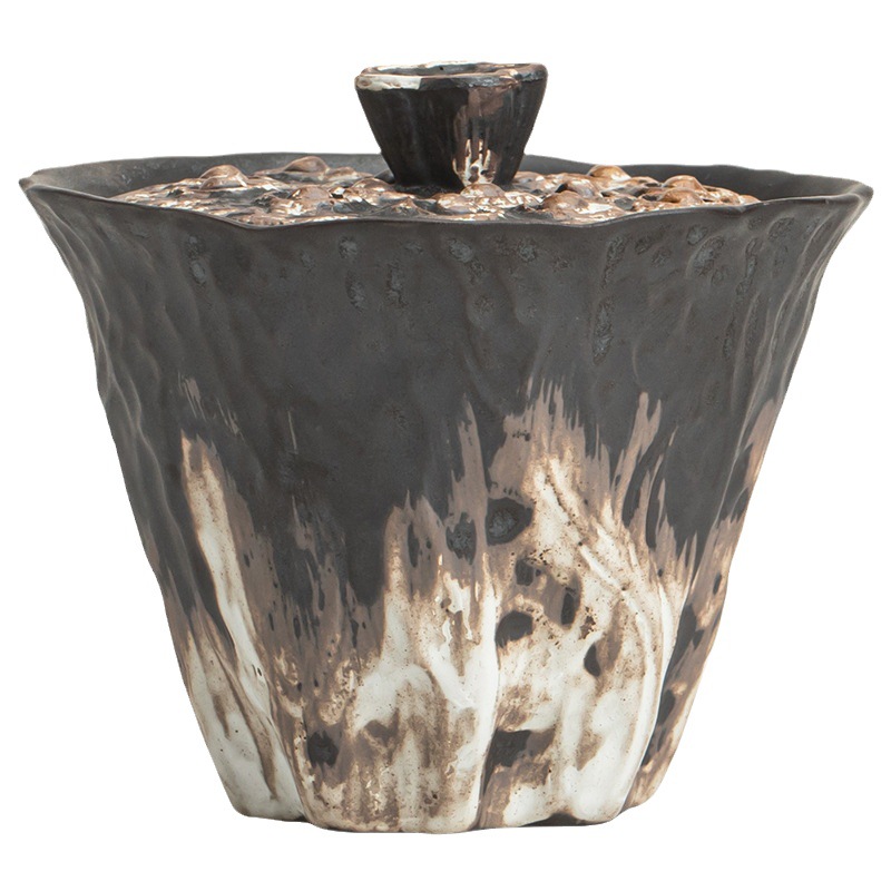 侘寂風蓮韻泡茶蓋碗