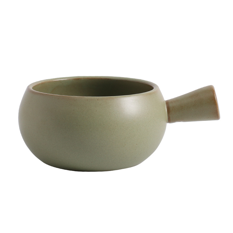 日式粗瓷把手奶鍋