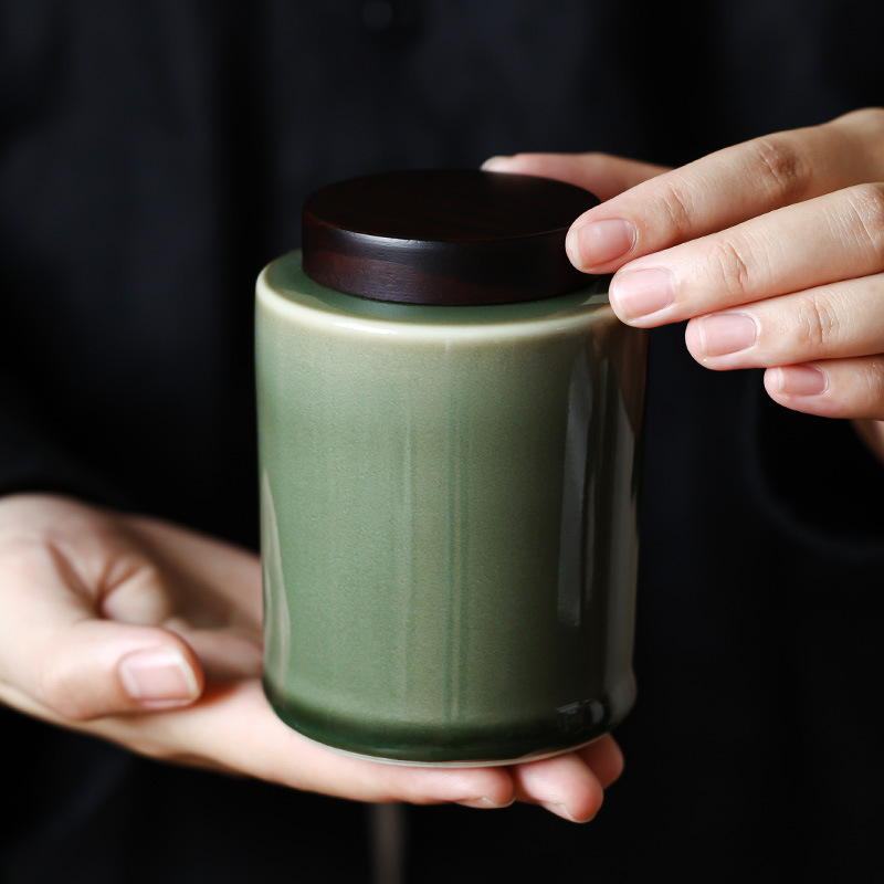 越窯青瓷小茶葉罐