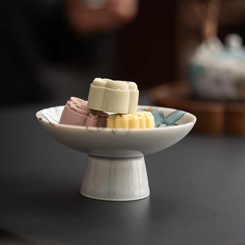 日式櫻花高腳糕點零食盤