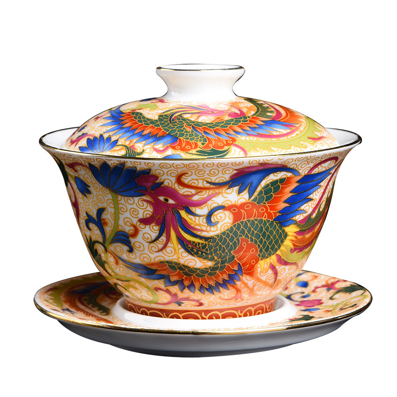 琺瑯彩蓋碗