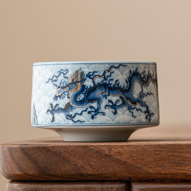 青龍金銀錯龍紋直口主人杯