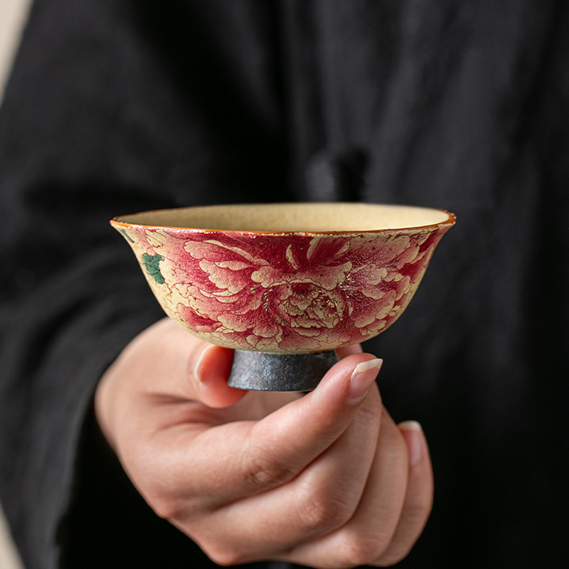 火石紅陶瓷主人杯