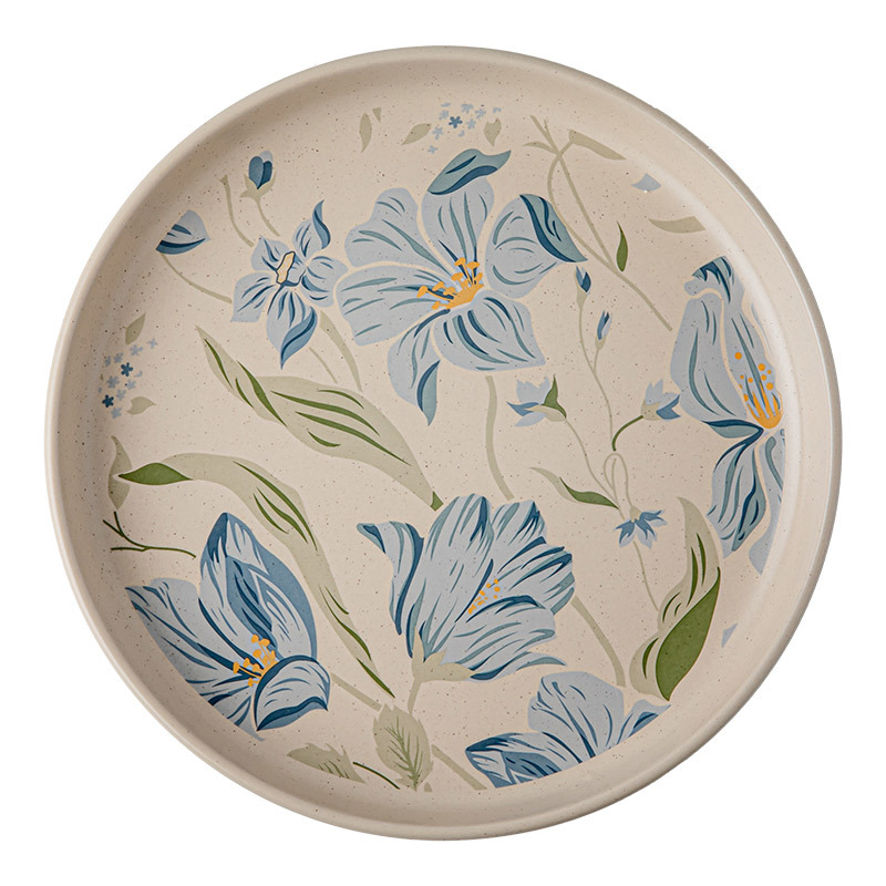 8.5英寸陶瓷風雨蘭平底圓餐盤