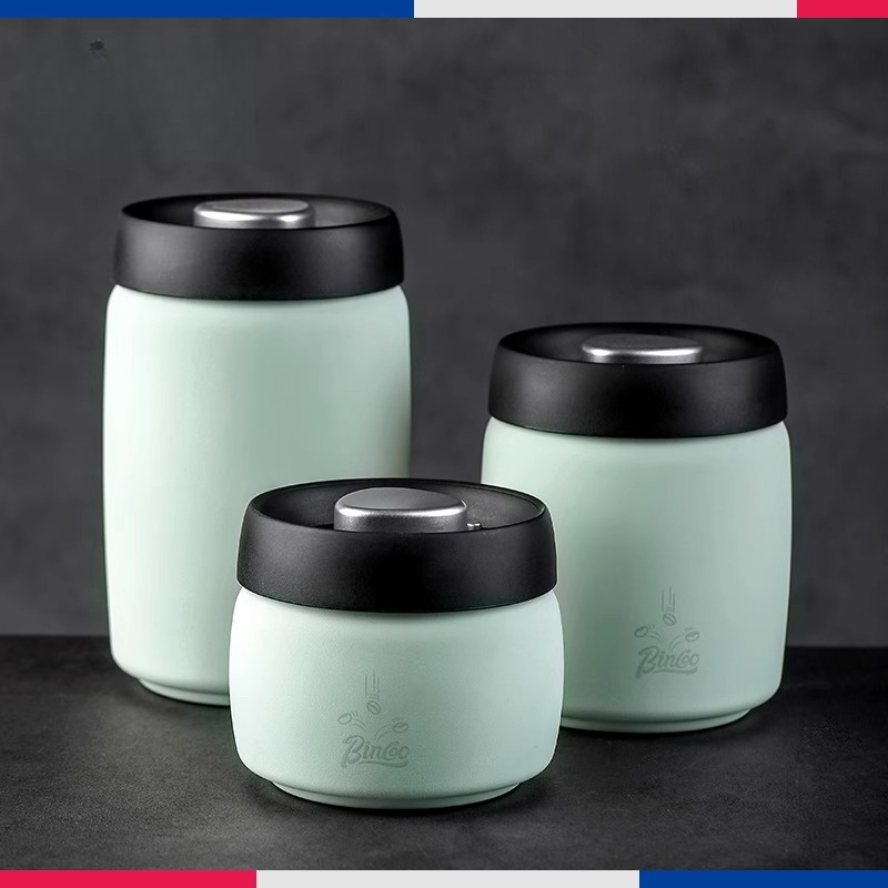 薄荷綠咖啡豆罐