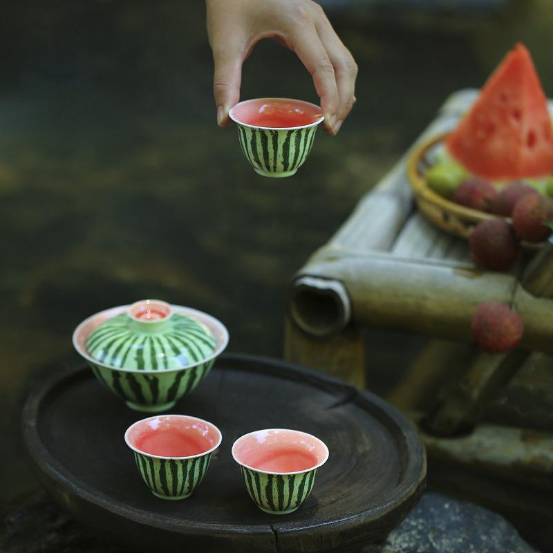 清涼一夏西瓜蓋碗套裝