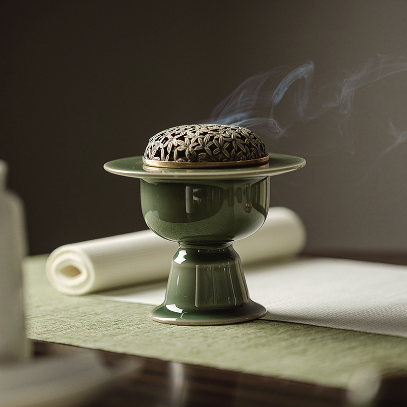 越窯清泉純銅香爐