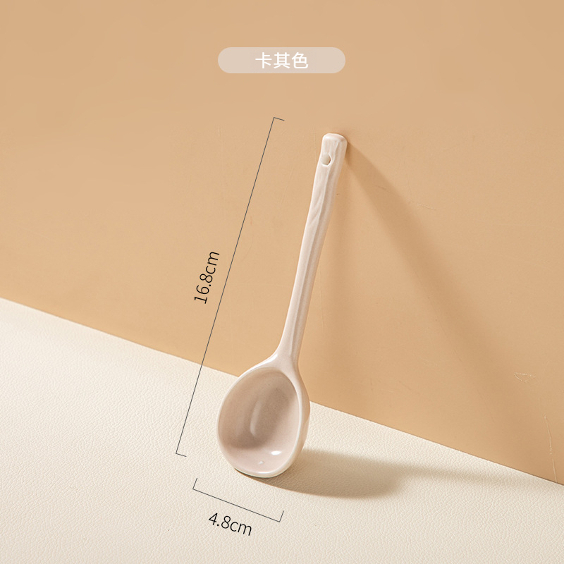 日式莫蘭迪色系陶瓷勺