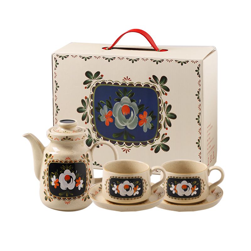 山茶花茶壺禮盒套裝