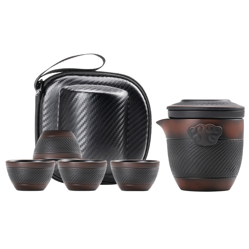 紫陶祥雲旅行茶具