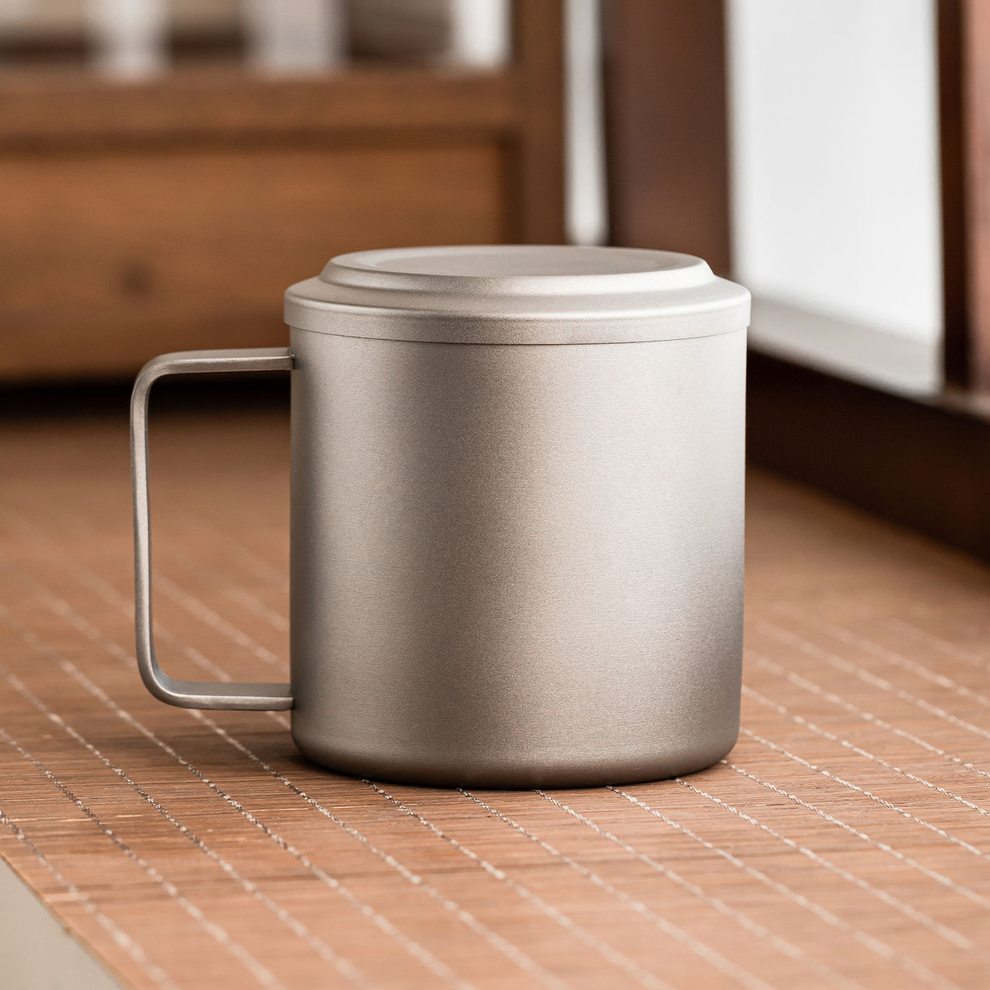 全純鈦茶杯帶蓋馬克杯