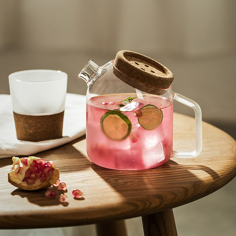 日系軟木紐扣木塞耐高溫玻璃壺