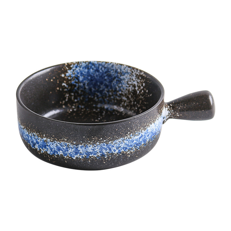 日式帶手柄個性碗