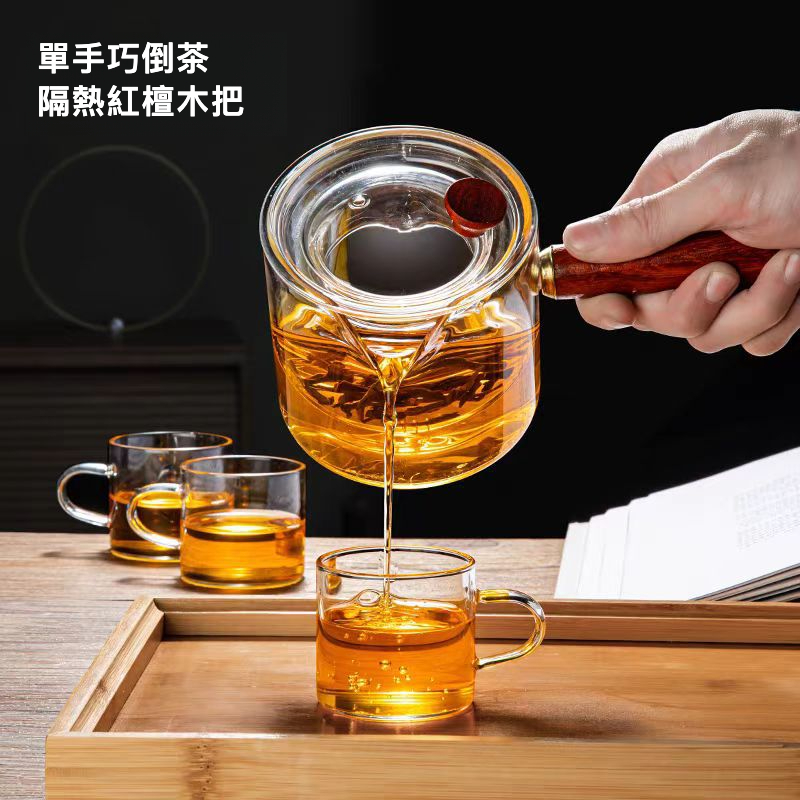 加厚側把玻璃煮茶壺