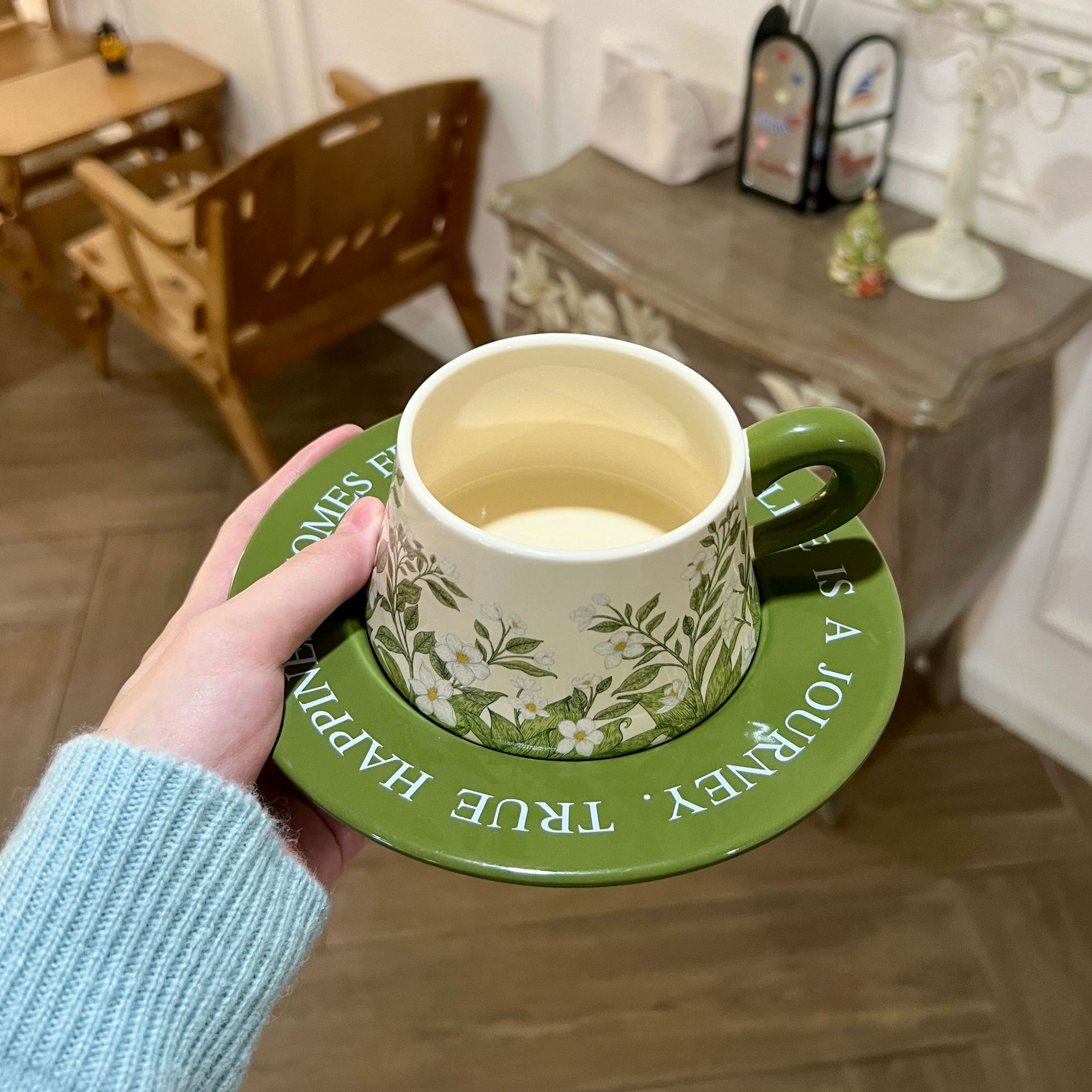 茉莉花咖啡杯碟禮盒包裝