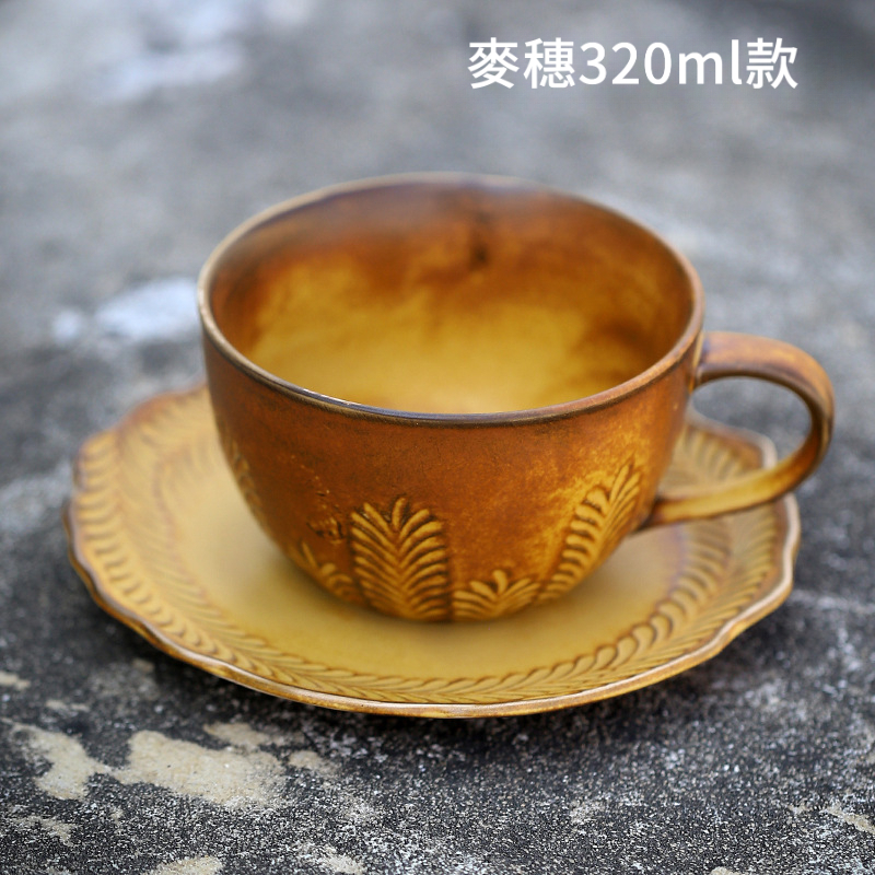 手作黃岩泥復古陶瓷咖啡杯
