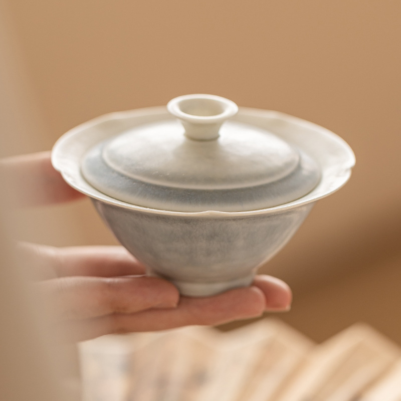 輕薄窯變斗笠蓋碗