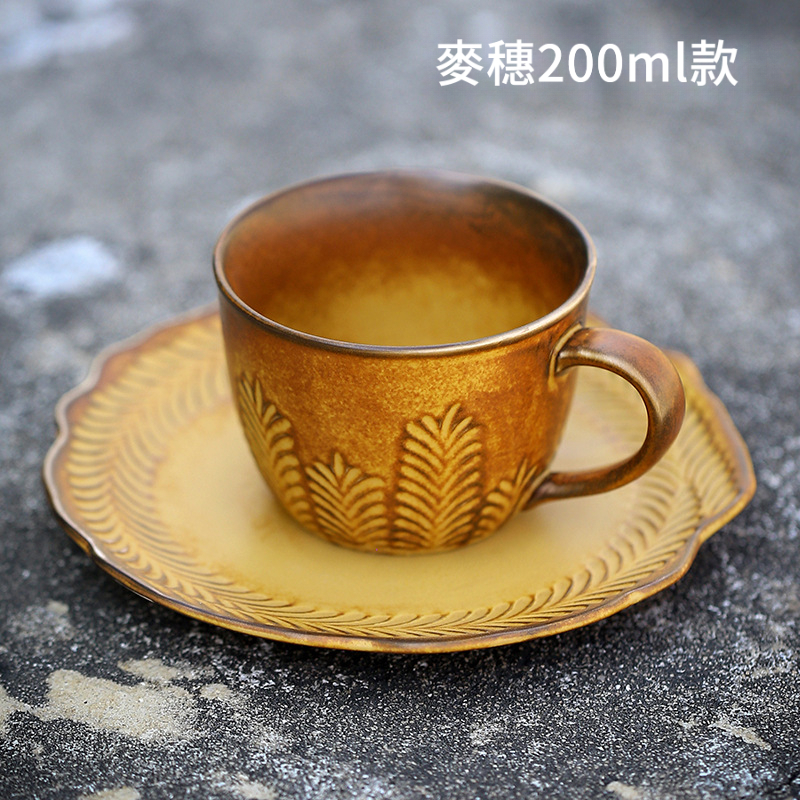 手作黃岩泥復古陶瓷咖啡杯