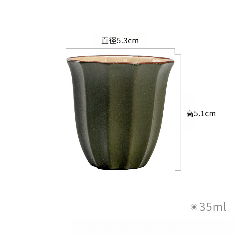 日式詫寂風粗陶品茗杯