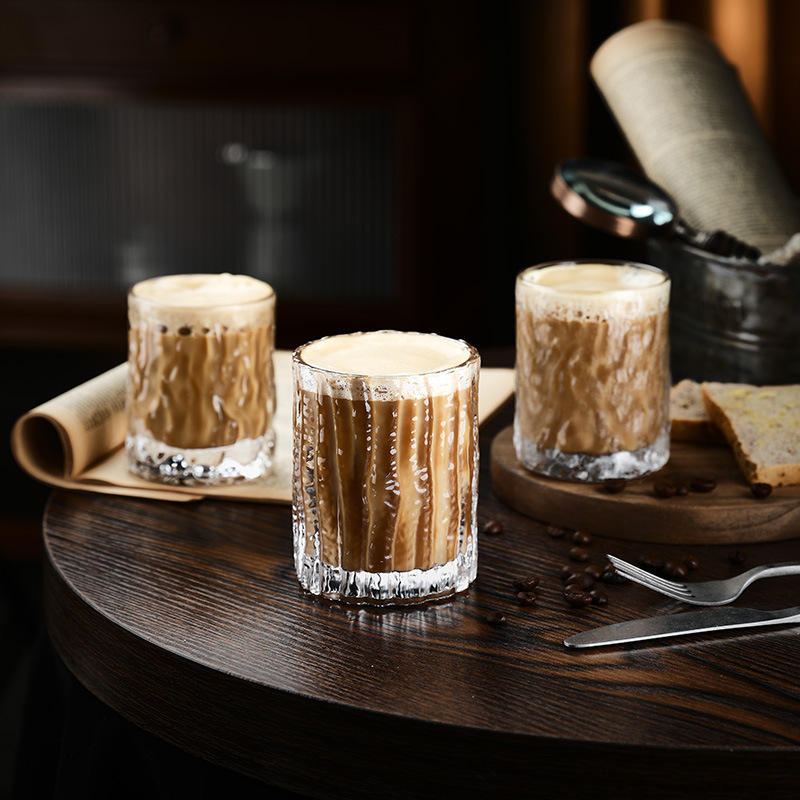 海浪紋玻璃咖啡杯