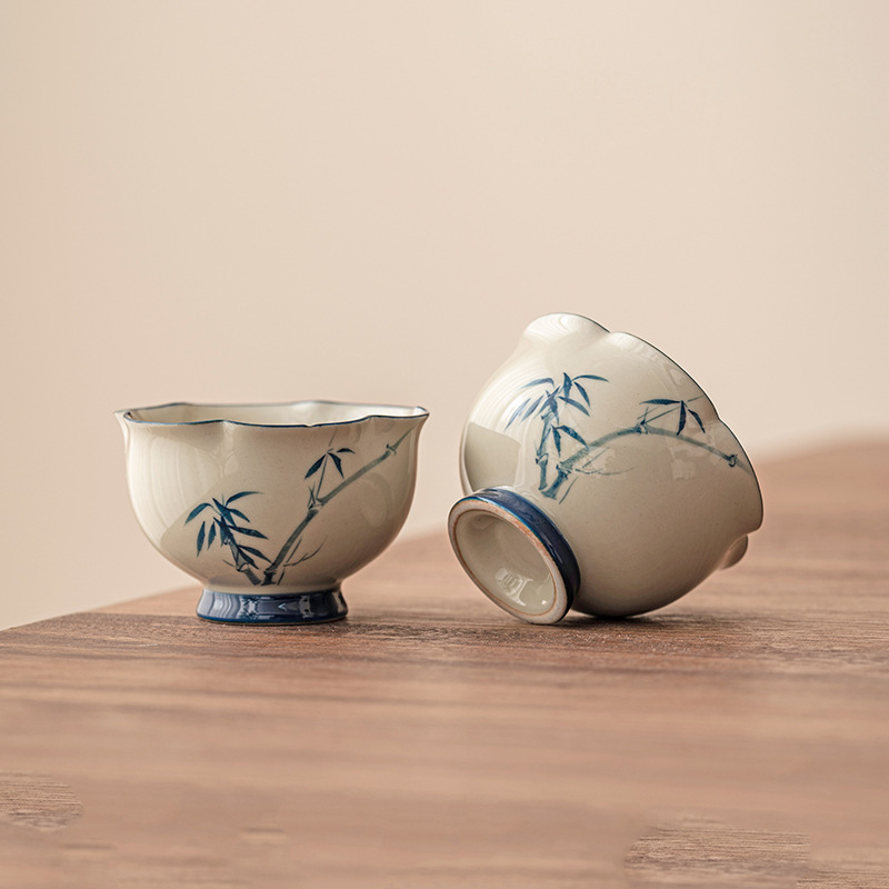 草木灰花蕾杯品茗杯