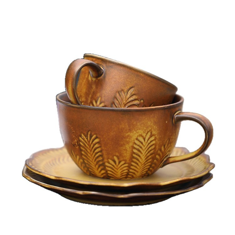 手作黃岩泥復古陶瓷咖啡杯