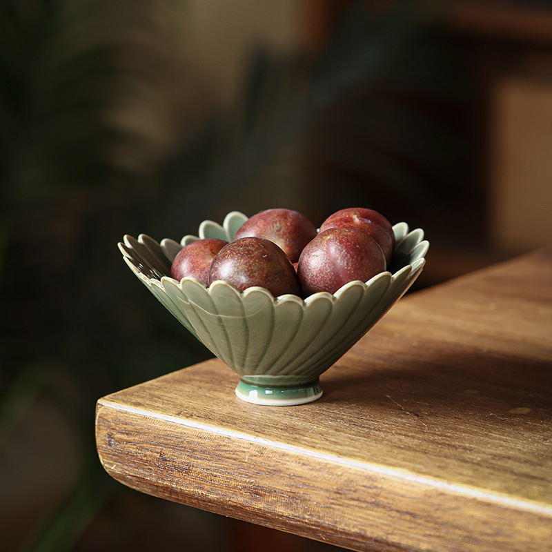 越窯青瓷茶點果盤