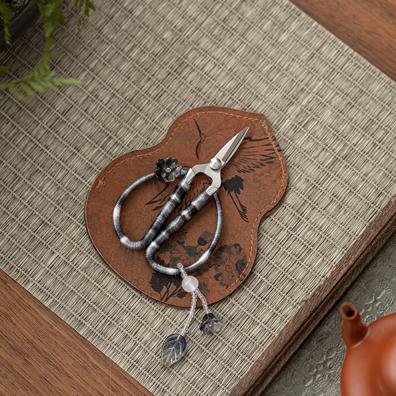 原創手工編織合金流蘇茶剪