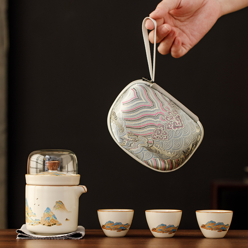 汝窯江山一壺四杯快客杯