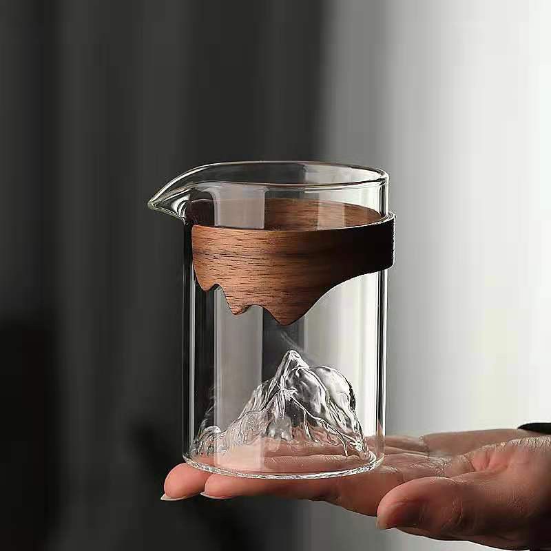 透明玻璃隔熱觀山公道杯