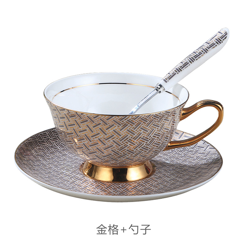 歐式輕奢骨瓷咖啡杯碟套裝