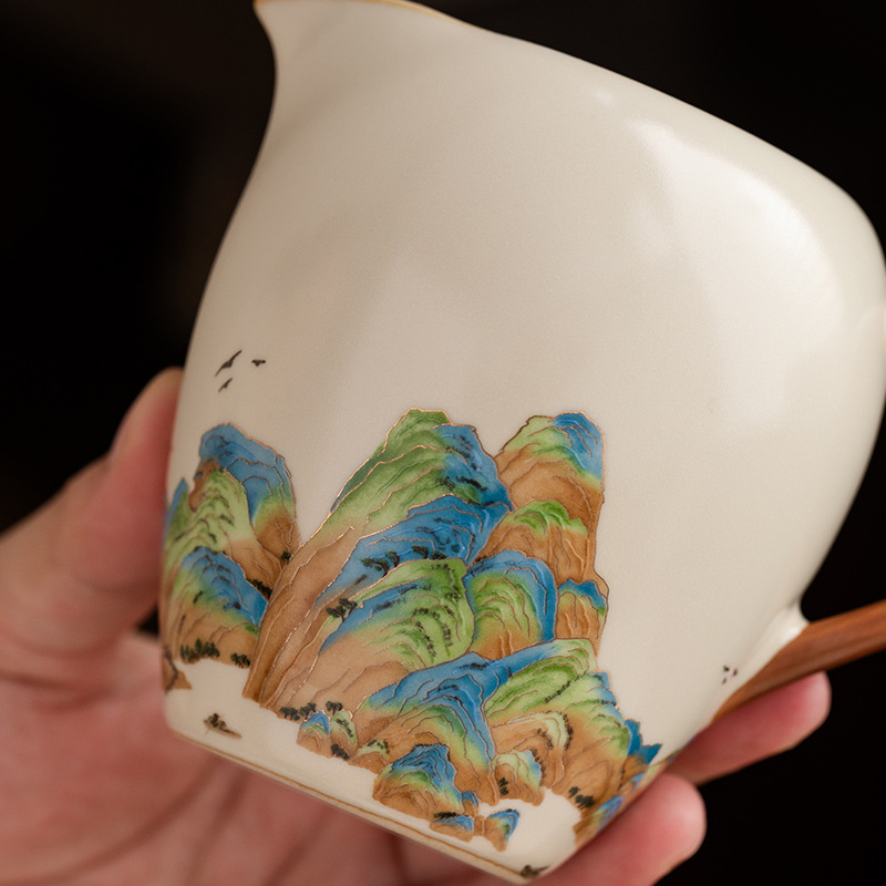 千裡江山汝窯公道杯