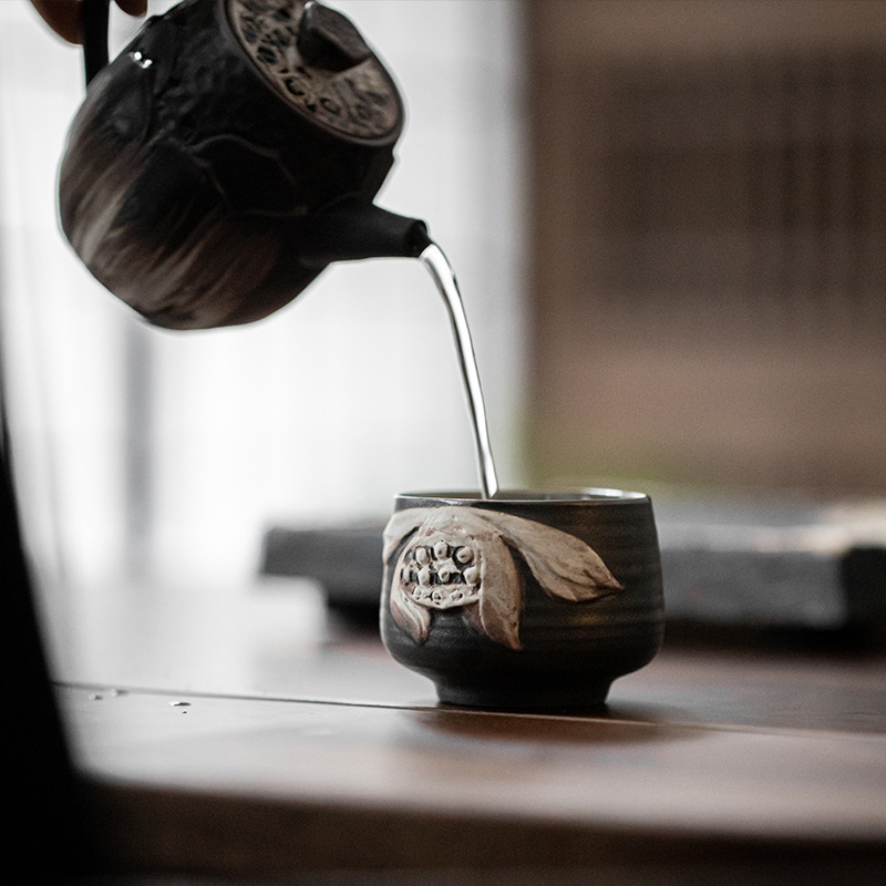 侘寂風開花結果套杯