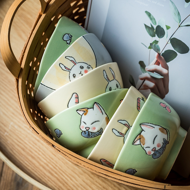 4.5英吋日式卡通動物米飯碗