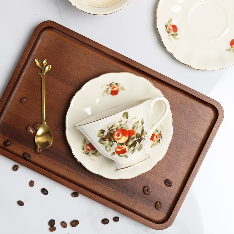 復古田園宮廷風陶瓷咖啡杯碟