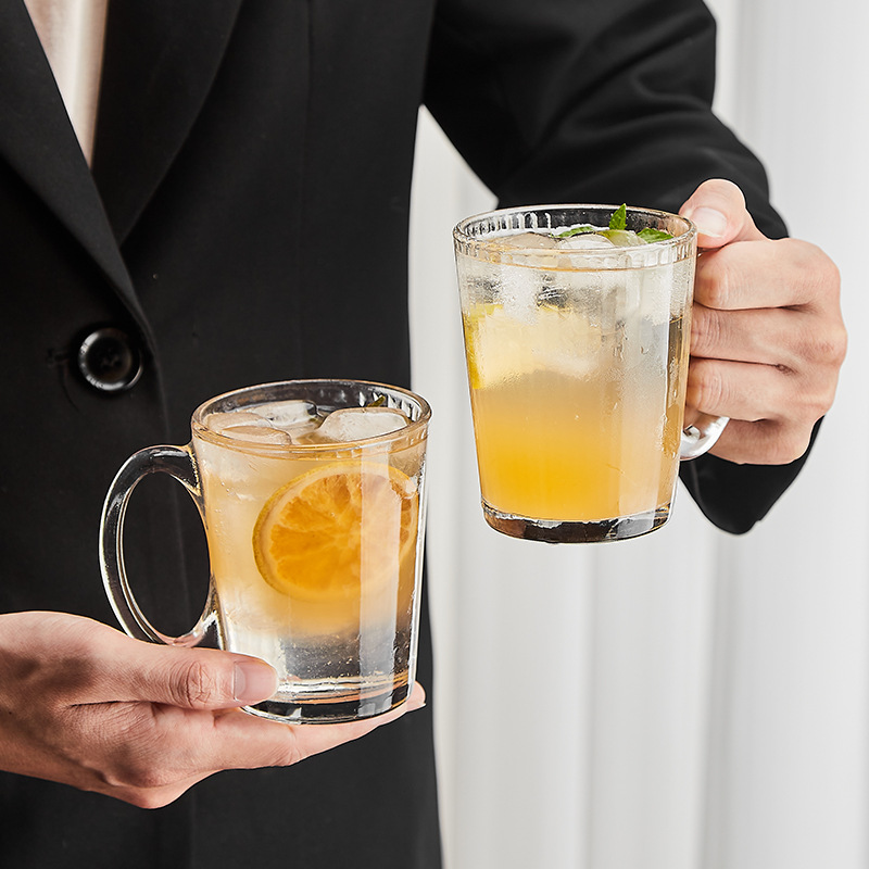 帶把INS透明玻璃杯