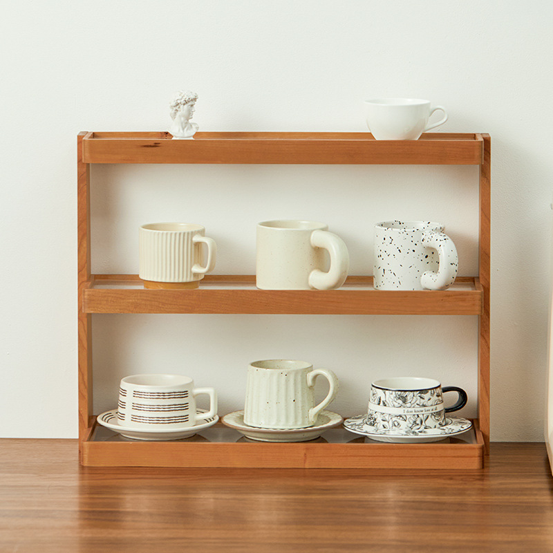 實木高級輕奢杯子收納置物架