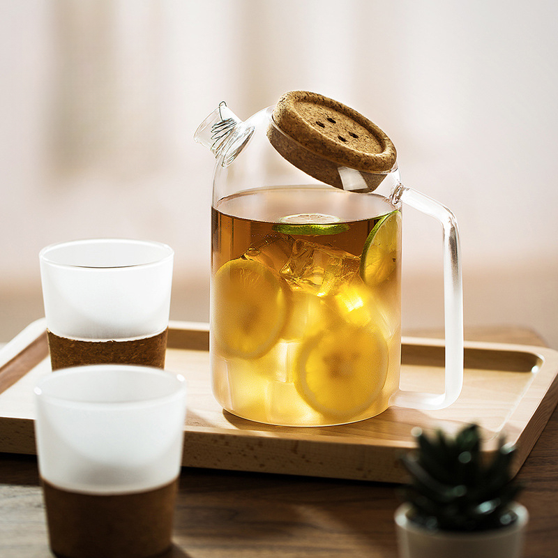 日系軟木紐扣木塞耐高溫玻璃壺