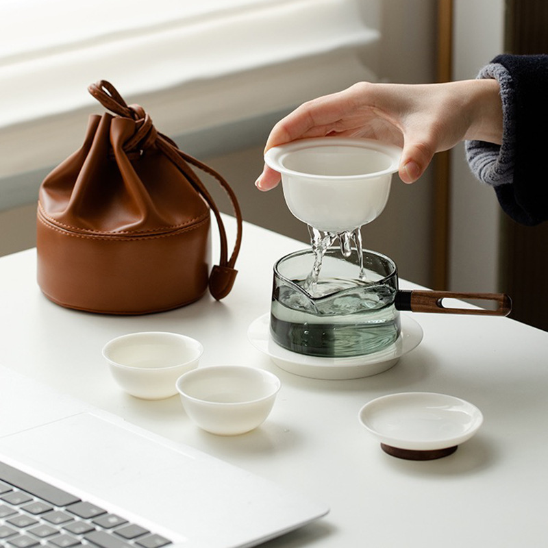 日式玻璃茶咖快客杯